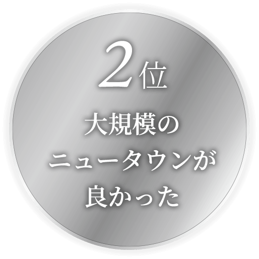 2位大規模のニュータウンが良かった